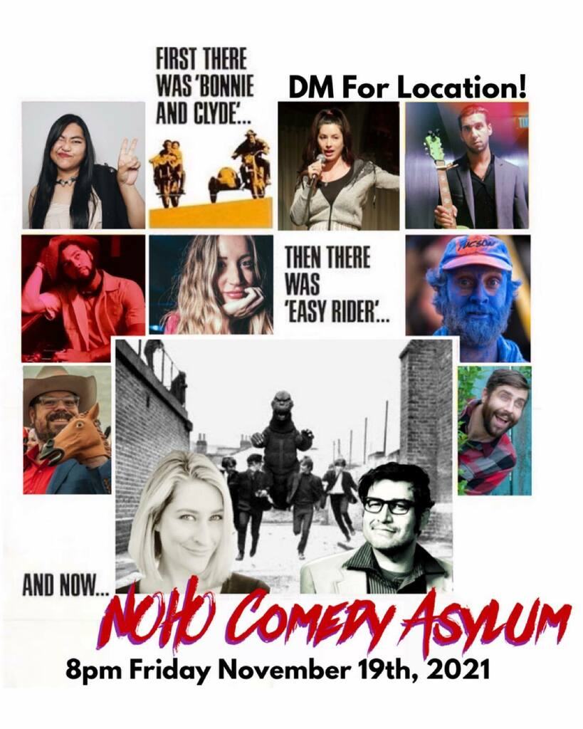 AlBahmani's tweet photo. Times Suck, so Before Turkey Day Hostilities happen, We could use some #ComedyAsylum featuring @yatescomedy @elhump @rebeccarush639 @pollywollycomedian @nolansilverstein  @gonzo_vinniepaulcomedy @valerie.vibar hosted by @thebiggolgowski @lordblobbie #bac… https://t.co/pLDhKAE7aA https://t.co/f0f1KI9fdo