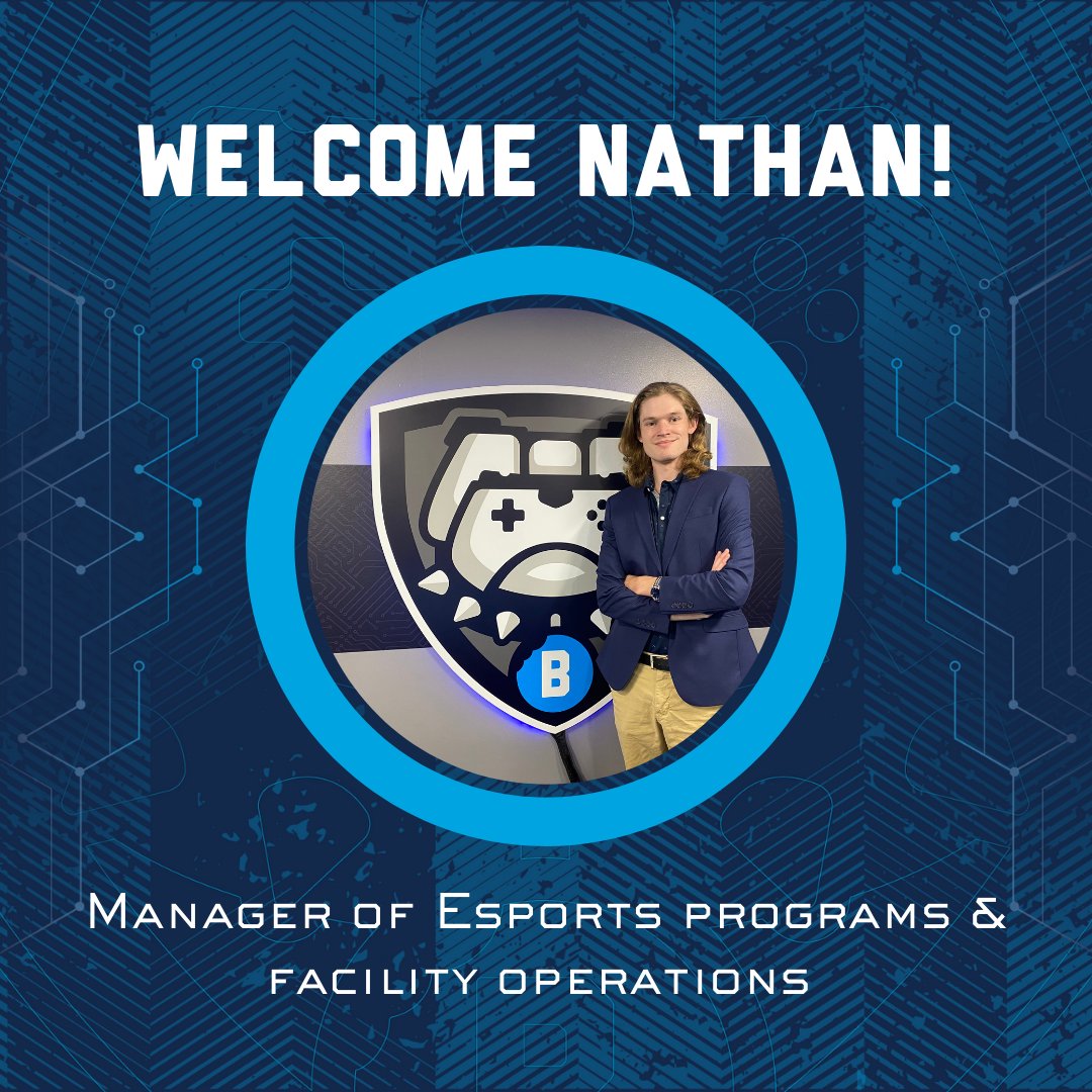 ButlerEsports's tweet photo. We are happy to announce @YaBoiPride has joined the Butler family as our new Manager of Esports Programs and Facility Operations. Nathan has an extensive background in both esports and event production. We are happy to have him join our program as we continue to grow! GO DAWGS! https://t.co/tjajIUW76R