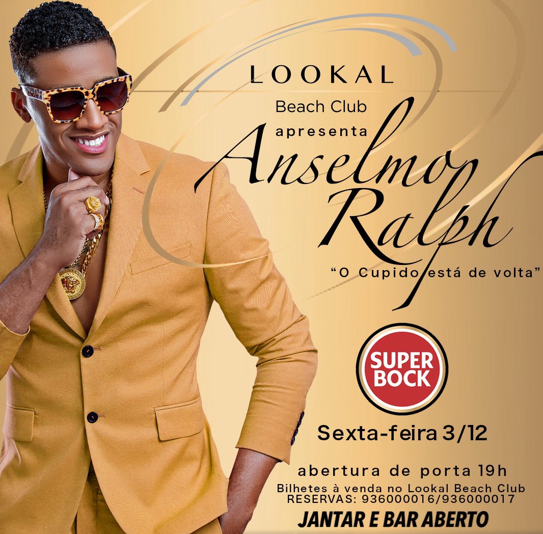 LookalC's tweet photo. Sexta-feira 3 de Dezembro de 2021
ANSELMO RALPH
Aquele que é considerado por muitos o Rei da Música Angolana, ao vivo no teu local de eleição.
Abertura de portas às 19h
Jantar e Bar aberto
Ingressos
Membro : 50.000 kzs
Não Membro : 55.000 kzs
Reservas : 936 000 016 // 936 000 017 https://t.co/NKkZpZ82CP