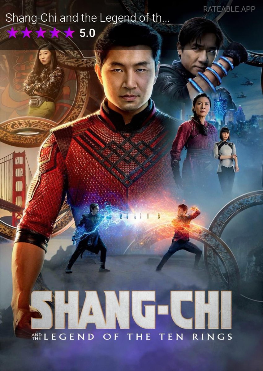Rateable_App's tweet photo. Movie Night Tonight?

Share your ratings of movies &amp; TV series on social media using Rateable 📲
Download now 👉 https://t.co/rtkQCUY8CK 

This Friday’s movie is ‘#ShangChiandtheLegendoftheTenRings’
We rate the movie 5 stars ⭐️What do you think?

@SimuLiu @awkwafina @MichelleYeoh https://t.co/2vtRZdgH00