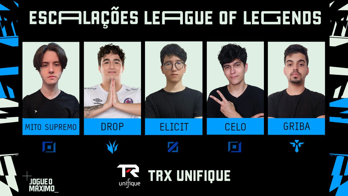 projetogoodgame's tweet photo. Direto das qualificatórias abertas para a final presencial da GGWP!
@trxe_sports tá vindo com tudo pra provar que são os verdadeiros predadores do campeonato!
Lança o #TRXWIN pra torcer com eles!
TOP @zmitosupremo
JG @droplol1
MID @elicitlol
ADC @celocelolol
SUP @Griba0 https://t.co/hwqwrYeR6v