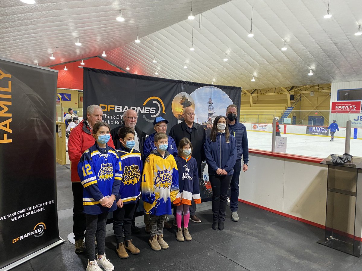 df_barnes's tweet photo. Exciting day for us! Community partnership with @AvalonCeltics. Looking forward to many years of minor hockey at #DFBarnesArena https://t.co/7lhPm4GFyY