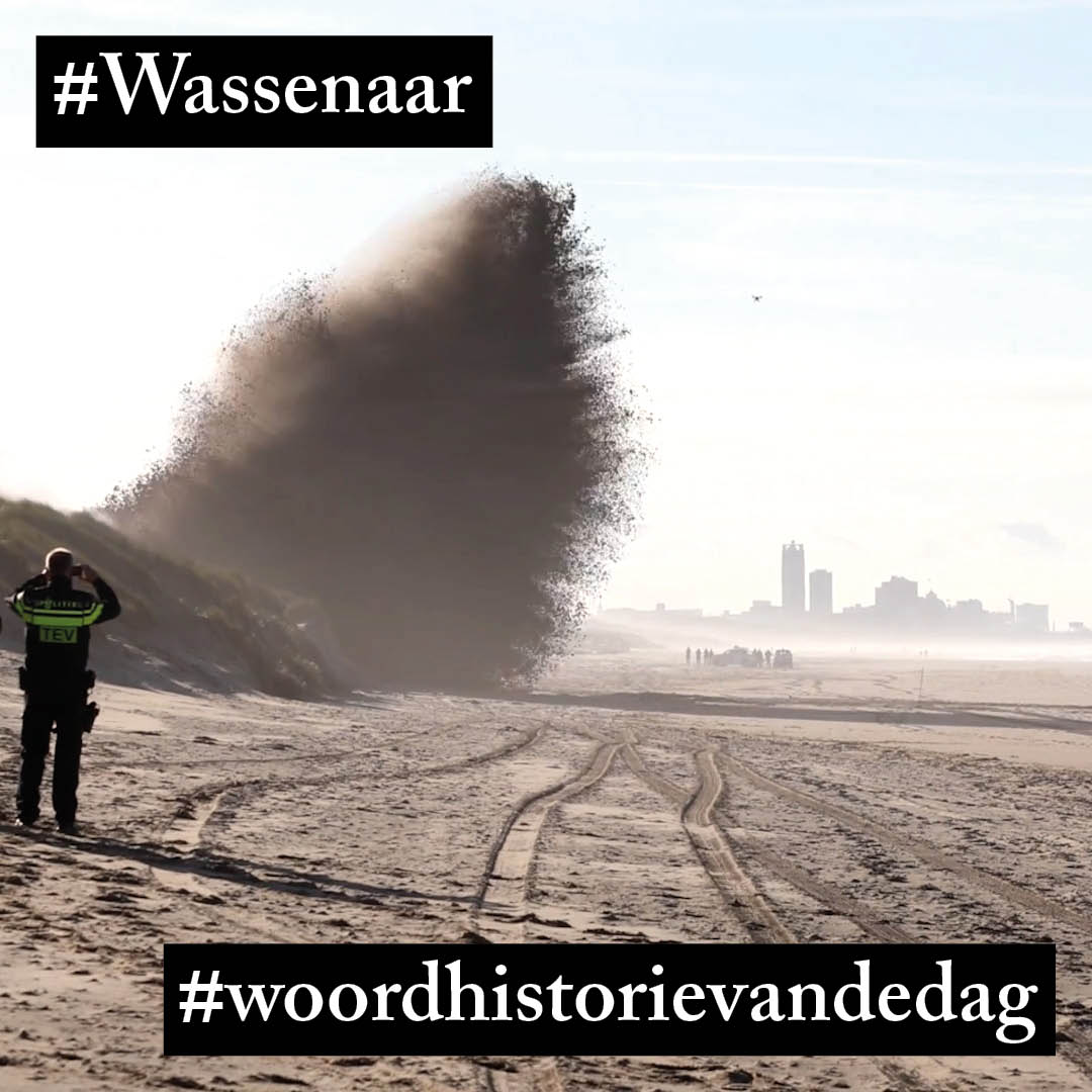 woordhistorie's tweet photo. De plaatsnaam #Wassenaar (waar vanmiddag op het strand een Engelse 500-ponder uit de Tweede Wereldoorlog tot ontploffing werd gebracht) bestaat sinds 1200 en is een samenstelling van Oudnederlands #wasna 'puntig' en #hara 'begroeide zandrug': de plaats ontstond op een strandwal. https://t.co/MnP8z6QZ40