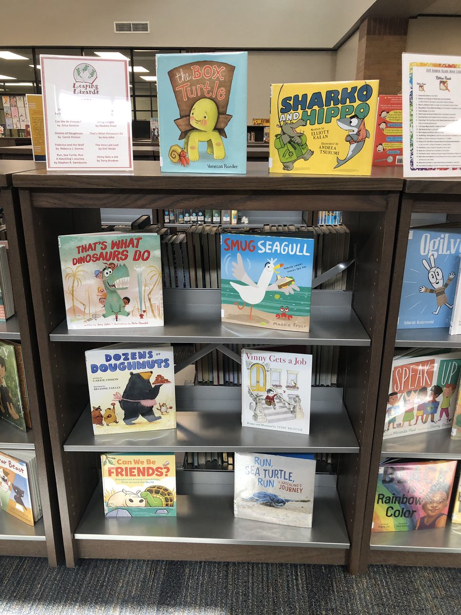 GinnyBoughter's tweet photo. Our fabulous @CyFairLibraries booklists on display @cfisdfiest Our committees choose such great books for the students in our district! Ribbon Reads, Leaping Lizards, and Horned Toad Tales 📚 #TweetAThanks #CFISDspirit https://t.co/HEW891SPOt