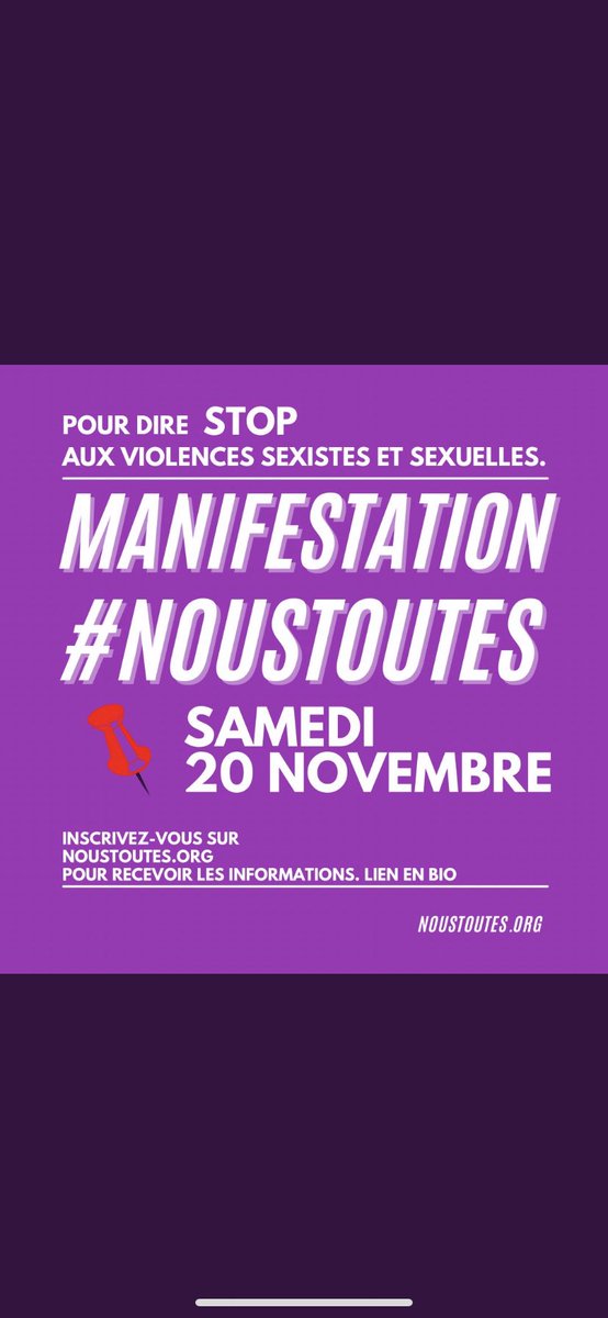 C est demain ! Ensemble ! ⁦@NousToutesOrg⁩ #stopviolencesfaitesauxfemmes ✊🏾✊🏿✊🏻✊🏿✊🏽🔥🔥🔥🔥🔥