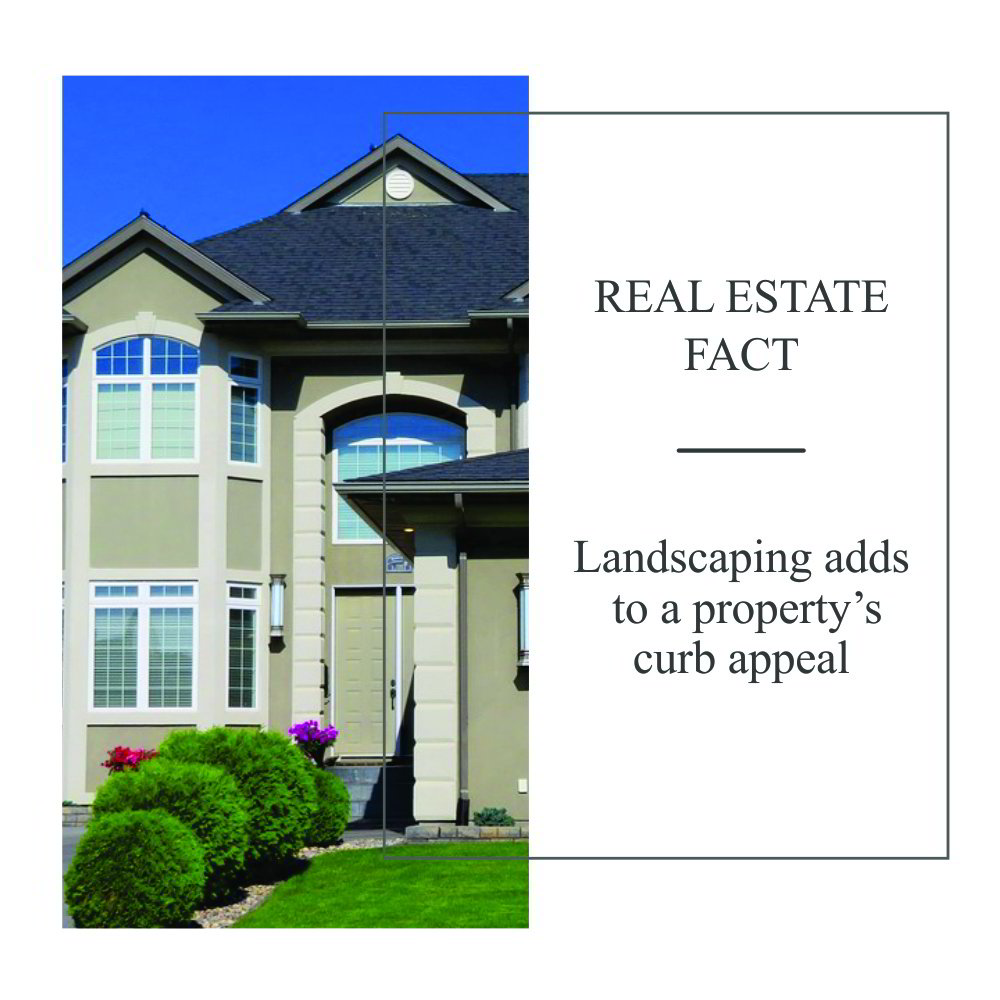 Real Estate Fact | Landscaping adds to a property’s curb appeal bit.ly/3Dyniot Homeowners who want to add value to their property and enhance its curb appeal should focus on landscaping the exterior.