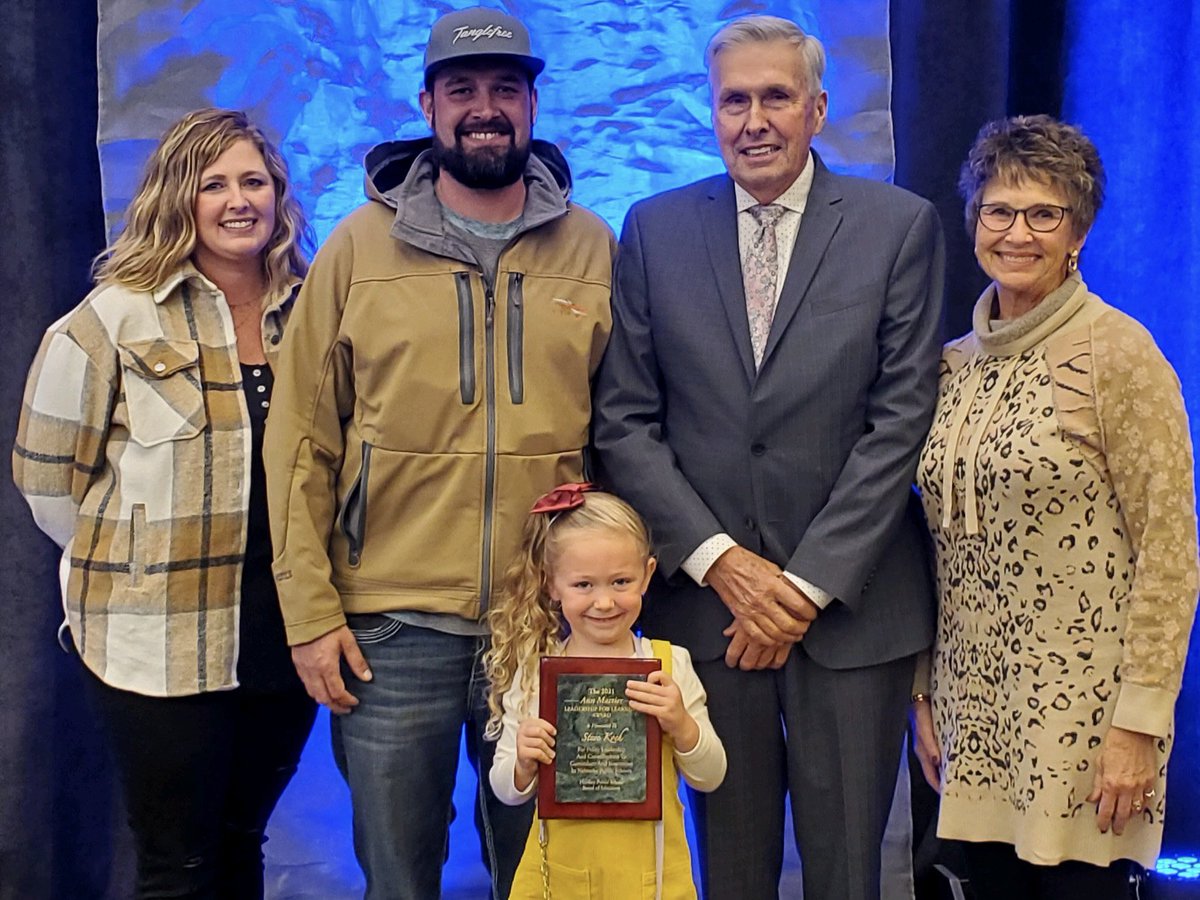 NASBonline's tweet photo. Congratulations to the 2021 Ann Mactier - School Board Member of the Year, Steve Koch of Hershey Public Schools! Not sure you’ll be getting that plaque back anytime soon. #liveNASB #weLIVEhere https://t.co/YuluRuRcdB