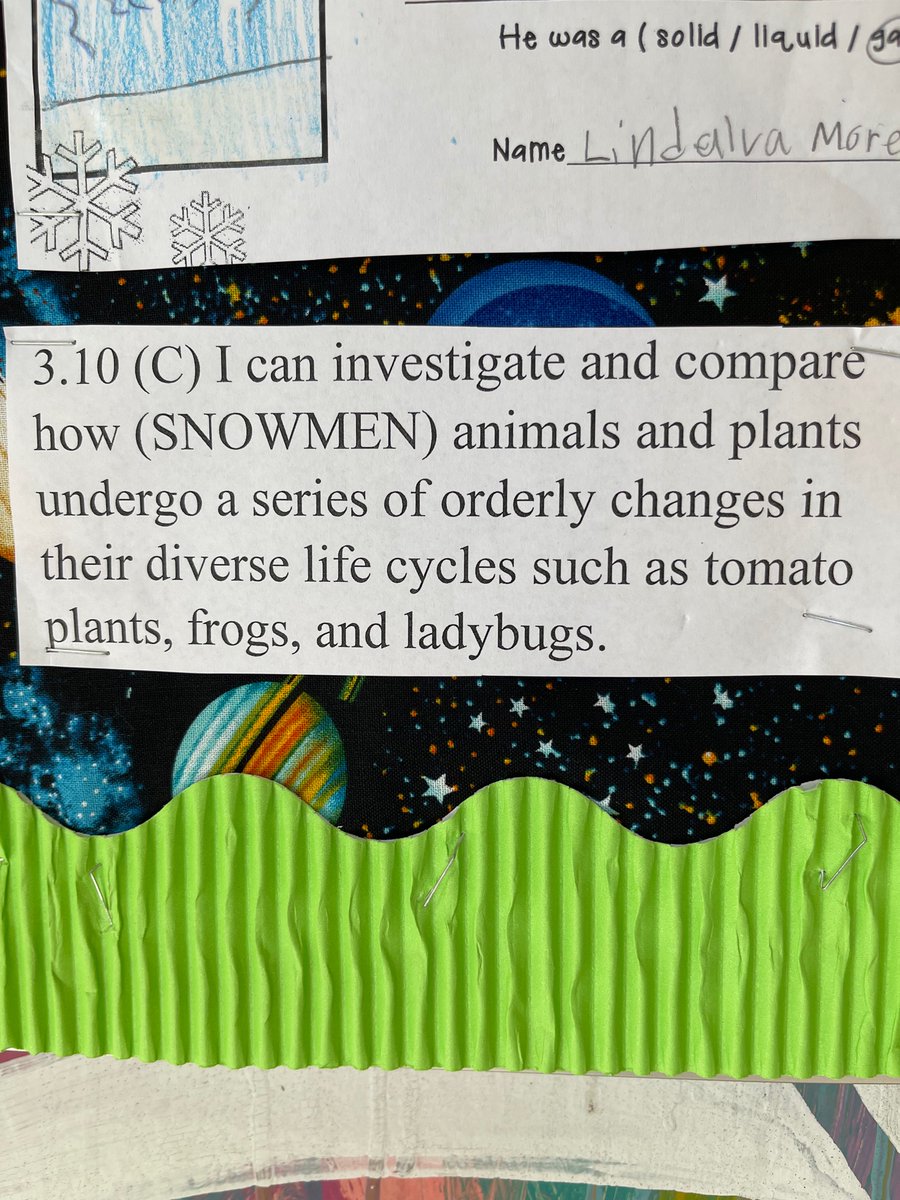 GallowCintel's tweet photo. Check out my December bulletin board. Y’all it’s the paraphrased objective for me! @CorneliusElem
🤣🤣 ⛄️ ❄️ #YayWinter #Science #Lifecycle #whatstheMatter #Matter https://t.co/RMd9QPKEmy