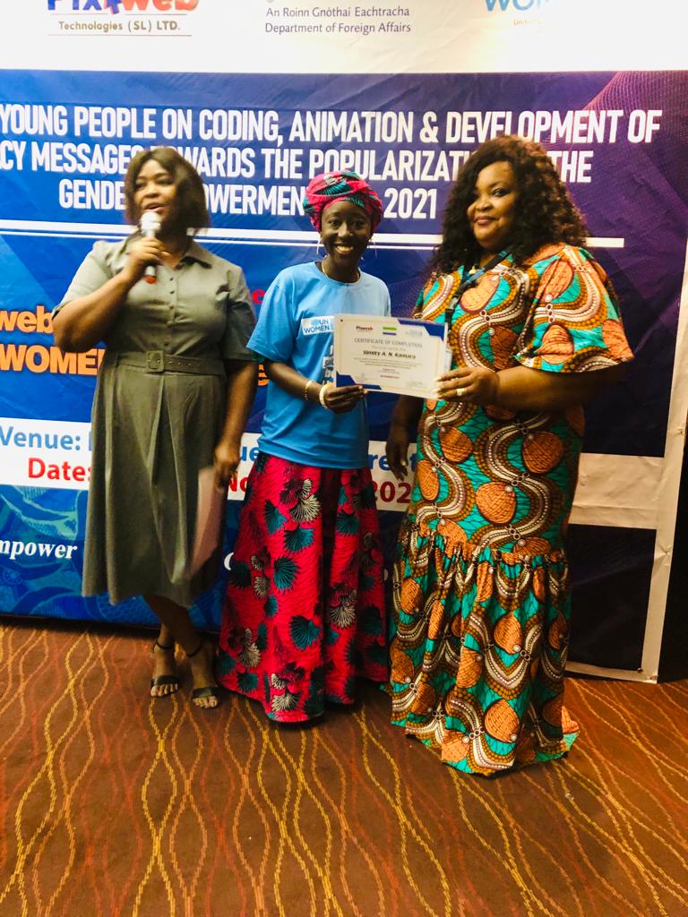 SimityAdmire's tweet image. I'm proud &amp;amp; grateful to God, UNWomen &amp;amp; Pixaweb technologies  for the opportunity given to me to be among the 80 selected young people, who have increased knowledge on coding, animation &amp;amp; development of advocacy messages most especially towards the popularization of the GEWE bill