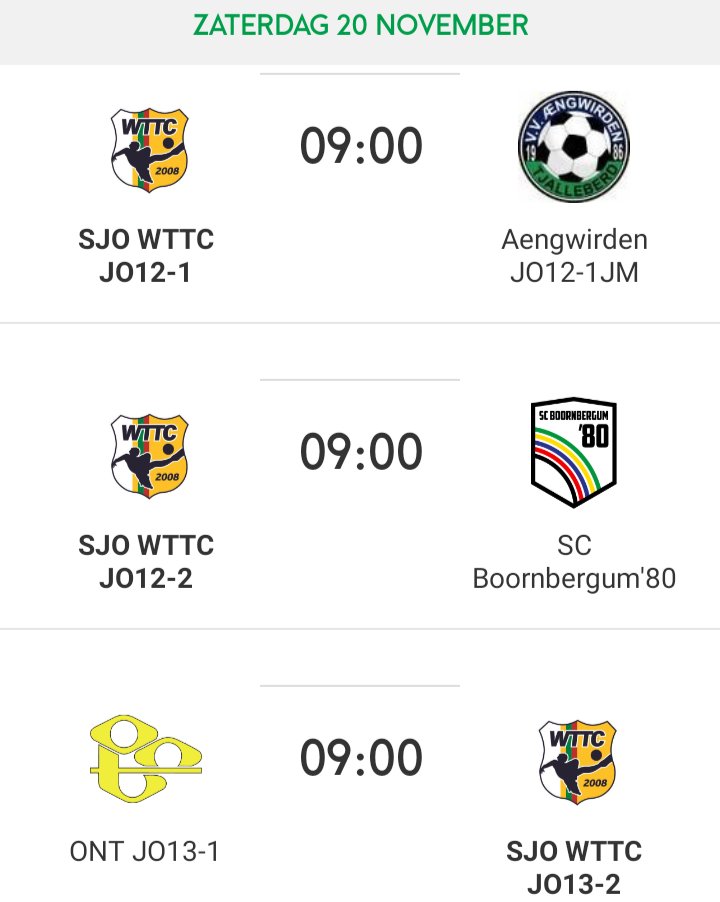 sjowttc's tweet photo. Een beperkt programma voor morgen. Een aantal wedstrijden afgelast om wel bekende reden! https://t.co/xpgB9MpSe3