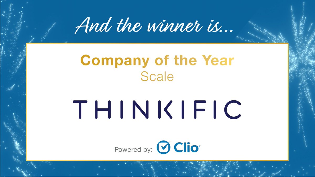 What an incredible week for <a href="/Thinkific/">Thinkific</a>! I’m honoured to share that we’ve won a Company of the Year — Scale award at the #2021TIAs — and this comes on the heels of our #DeloitteFast50 recognition earlier this week!