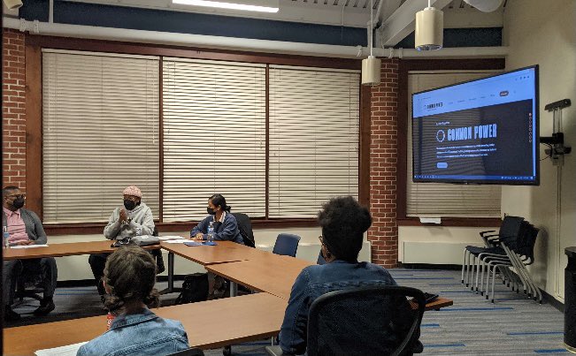 ourcommonpower's tweet photo. 🤩Yesterday democracy got a kick-start at #HoodCollege as CP Directors @AJLovesHoodies & @larcy_d invited students to learn how they can impact voter suppression
#CPFuture
#ActionAcademy https://t.co/nEXVEDH4bv
