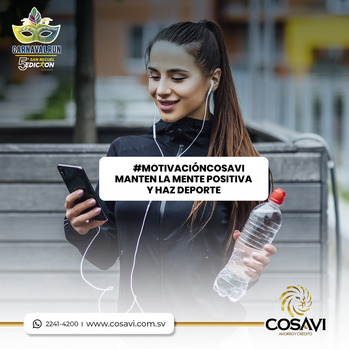 LCosavi's tweet photo. Mente positiva y haz deporte #MotivaciónCosavi #CarnavalRun #quintaedición #Cosavi #Patrocinador https://t.co/v84ueJcYTK