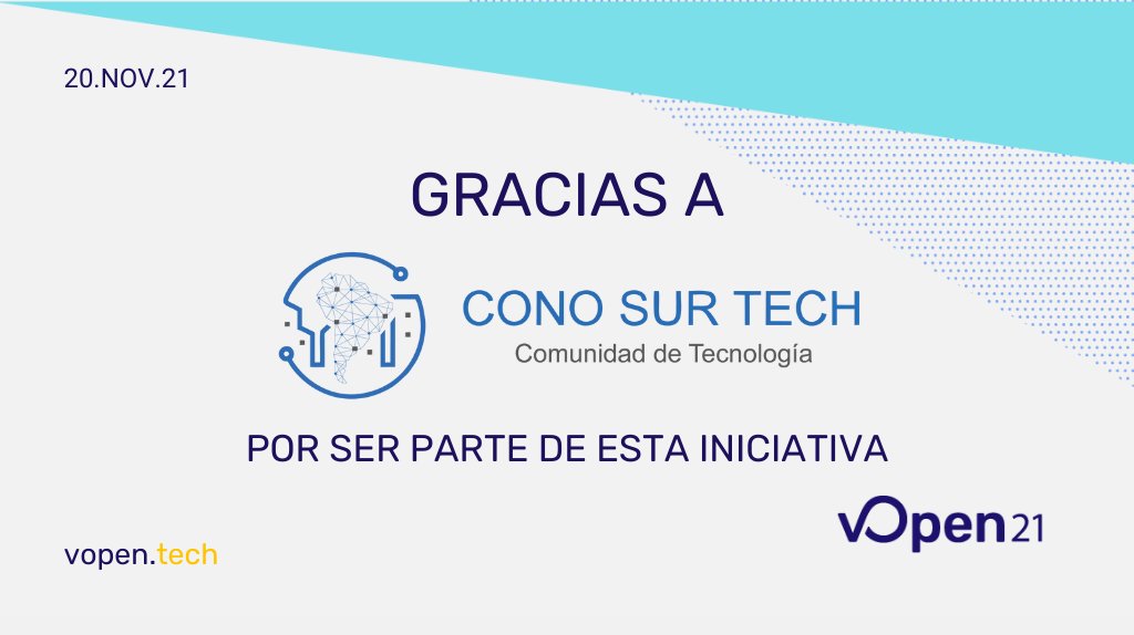 vOpenTech (@vopentech) on Twitter photo 📢 ¡Gracias <a href="/conosurtech/">ConoSur.Tech</a> por apoyar esta iniciativa! #vOpenTech 2021 se viene con todo y lo podrás ver a partir de mañana Sábado 20/11 a las 02.00 PM UTC en vivo por #YouTube 👉 youtube.com/watch?v=0NoKGa…
.
⌛ ¡Te esperamos online! 👉 vopen.tech
.
#vopentech #explotaaa 📢 ¡Gracias <a href="/conosurtech/">ConoSur.Tech</a> por apoyar esta iniciativa! #vOpenTech 2021 se viene con todo y lo podrás ver a partir de mañana Sábado 20/11 a las 02.00 PM UTC en vivo por #YouTube 👉 youtube.com/watch?v=0NoKGa…
.
⌛ ¡Te esperamos online! 👉 vopen.tech
.
#vopentech #explotaaa