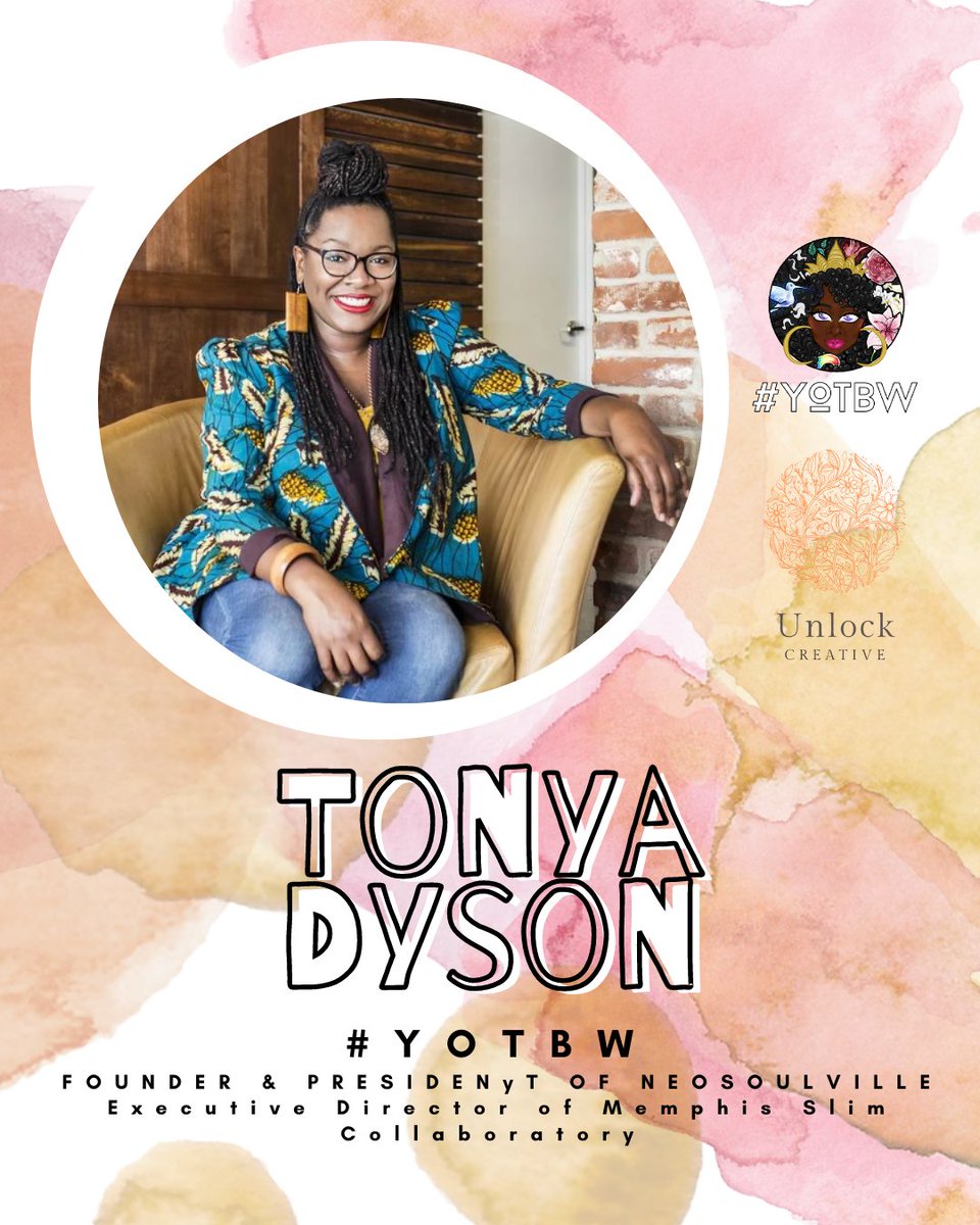 unlockcreative_'s tweet photo. Meet Tonya Dyson, the creator of Neosoulville, a firm for events which celebrate, connect, and share Memphis's sound, the Exec Director of Memphis Slim Collaboratory, and the Director of the Soulsville USA Festival. #WomenInMusic #Memphis #Neosoulville #Soulville #UnlockCreative https://t.co/SaiiVJyvqs