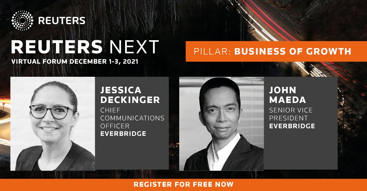 Reuters Events (@reutersevents) on Twitter photo Business RESILIENCE: Lessons learned, critical insights & practical intelligence has never been more valuable!
So make sure to join <a href="/Everbridge/">Everbridge</a>'s SVP & CCO as they share the insights you need post #COP26... only at #ReutersNEXT this Dec 1-3! bit.ly/NEXT_Everbridge Business RESILIENCE: Lessons learned, critical insights & practical intelligence has never been more valuable!
So make sure to join <a href="/Everbridge/">Everbridge</a>'s SVP & CCO as they share the insights you need post #COP26... only at #ReutersNEXT this Dec 1-3! bit.ly/NEXT_Everbridge