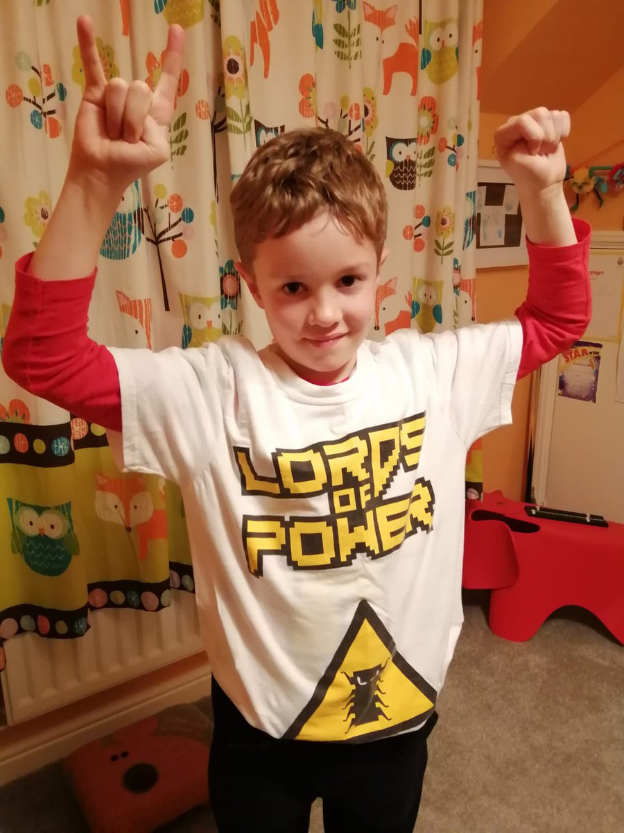 Here is Edward (7) in his @LordsofPower t-shirt for #TShirtDay - they are tremendous and his favourite band. @BBC6Music