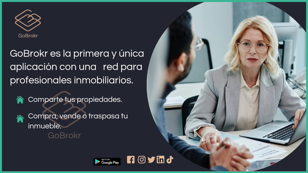 GoBrokr's tweet photo. GoBrokr fue creada con tecnología de punta para crear ventajas competitivas para lograr mejores resultados.📲
"Con GoBrokr no busques, encuentra"📱
#Servicio #oportunidad #app #trabajo #GoBrokr #inmuebles #casa #departamento #bodega #terreno #edificio #GooglePlay #compra https://t.co/m3DBtdRqRD