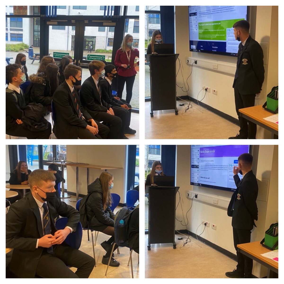 BearsdenAcademy's tweet photo. Another busy week for #TEAMBA with #CareersWeekScotland Great to see #S5 @mywowscotland #Ambassadors #leading #S1 to #S3 lunch time drop in session. #MyWow #SCQF #Journey #CareerPlanning with @skillsdevscot @misscaldwell_dt Well done to Amber, Marcia, Rebecca, Struan and Tyler!🤩 https://t.co/R9cWFuU4jI