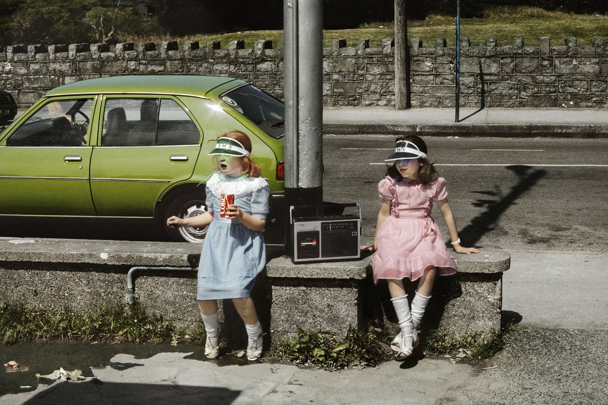 YourWullie's tweet photo. A few more from Harry Gruyaert's 'Irish Summers' series. 
Ireland, 1983-84 https://t.co/LdEjWa2gRk