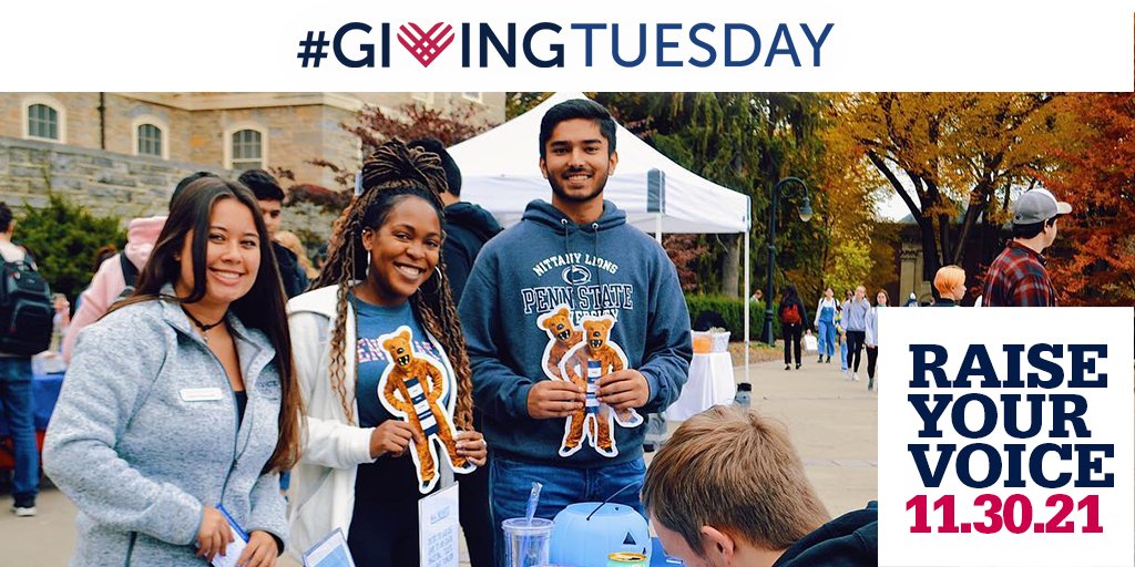 PennStateAlums's tweet photo. It's #GivingTuesday! We're asking Penn Staters to help impact the 🔵&amp;⚪️ experience of a first-year student.

Please consider giving to our campaign. Your gift will provide a student one full year of @BWSpsu membership.

Give TODAY ➡️: https://t.co/FbQ2SvMfV7

#WeAre https://t.co/tRAOhzoi5G
