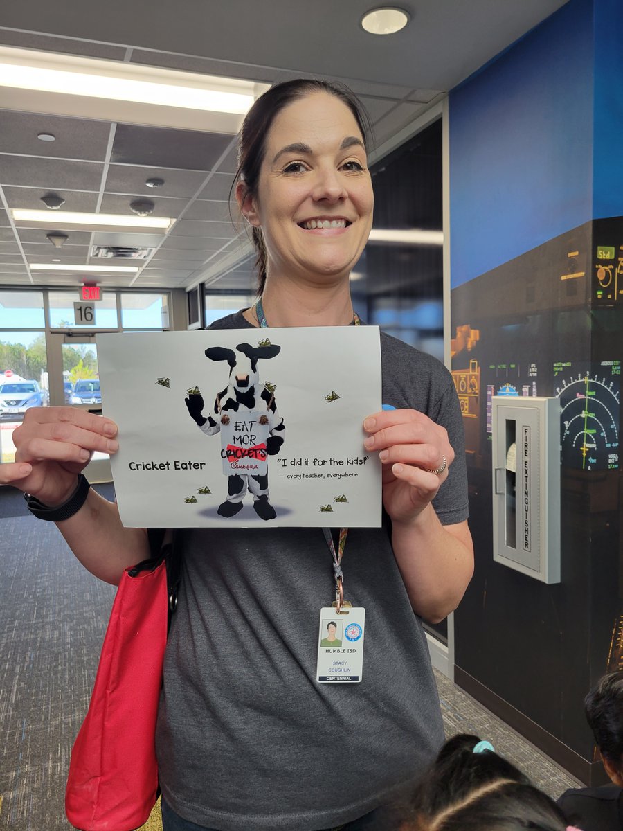 4th graders analyzed an article about bug parts in food and somehow that led to teachers eating crickets!!?!! I'll try to get the video uploaded later today. <a href="/HumbleISD_CE/">Centennial Elementary</a> #suCEess_Express