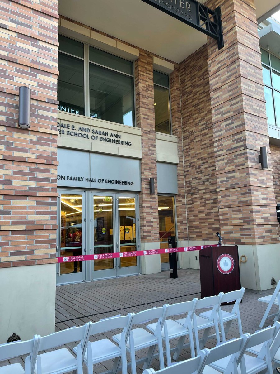 CWDriverCos's tweet photo. Driver SPG celebrated with Chapman University at the ribbon-cutting ceremony for the recently completed Swenson Family Hall of Engineering within the Keck Center for Science and Engineering. #CWDriverCos #DriverSPG #ChapmanUniversity #ACMartin https://t.co/xEbraKKpt0