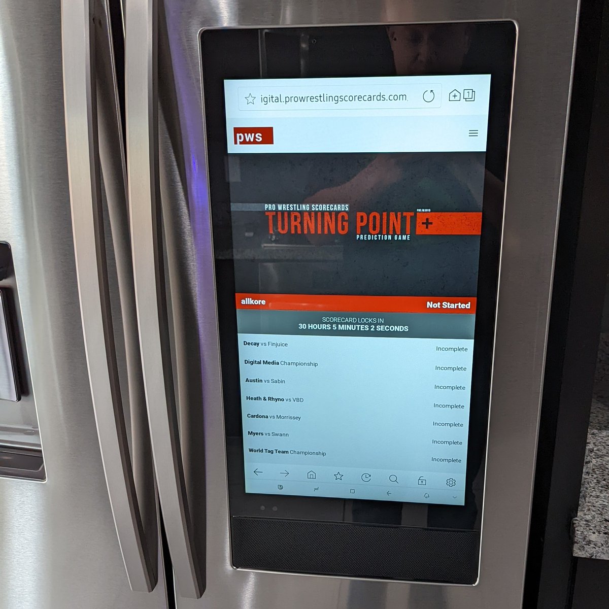 PWScorecards's tweet photo. This is totally not necessary, but it was the first thing we tried when our new fridge was delivered. #PlayPWS https://t.co/NaY572zeOI