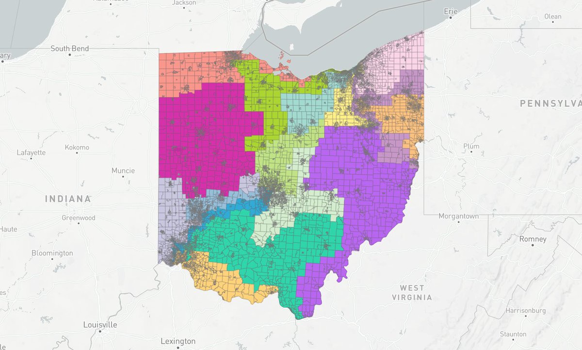 Solon High School's AP Government student Easton Singer's Ohio Congressional Map Gerrymandered to create 12 Democratic Districts and 4 GOP Districts. Not an easy task in our fairly red state.  Thank you <a href="/gerrymandr/">MGGG Redistricting Lab</a> and districtr.org for this awesome instructional tool.