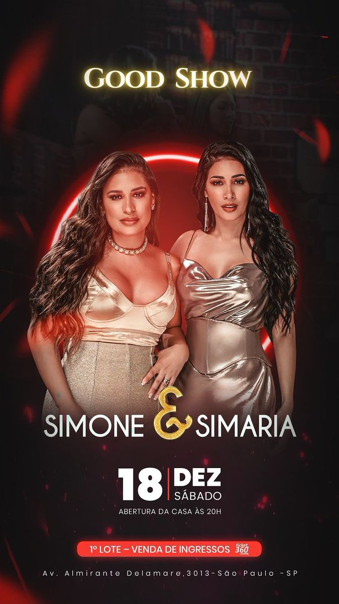SimoneeSimaria's tweet photo. Aos fãs de São Paulo, esperamos vocês dia 18 de dezembro 😘 https://t.co/v3BDzNwF7Y