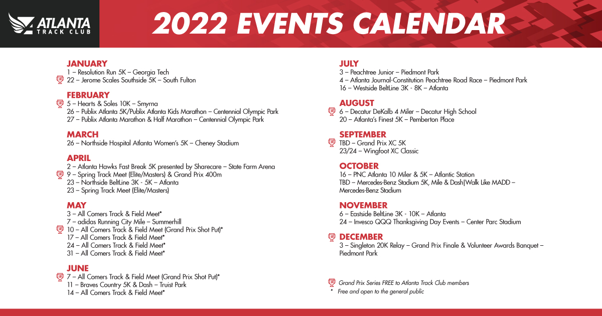 Gatech Fall 2022 Calendar Tweets With Replies By Atlanta Track Club (@Atltrackclub) / Twitter