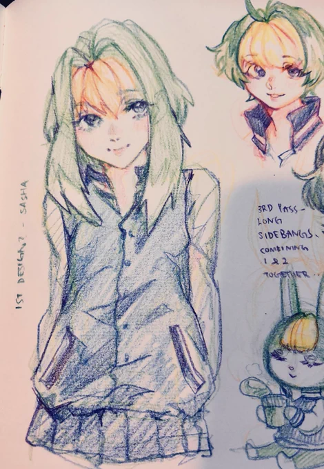 i think color pencil sketching is my favorite way to sketch this year
(also Sasha is so cute in acnh. im obsessed) 
