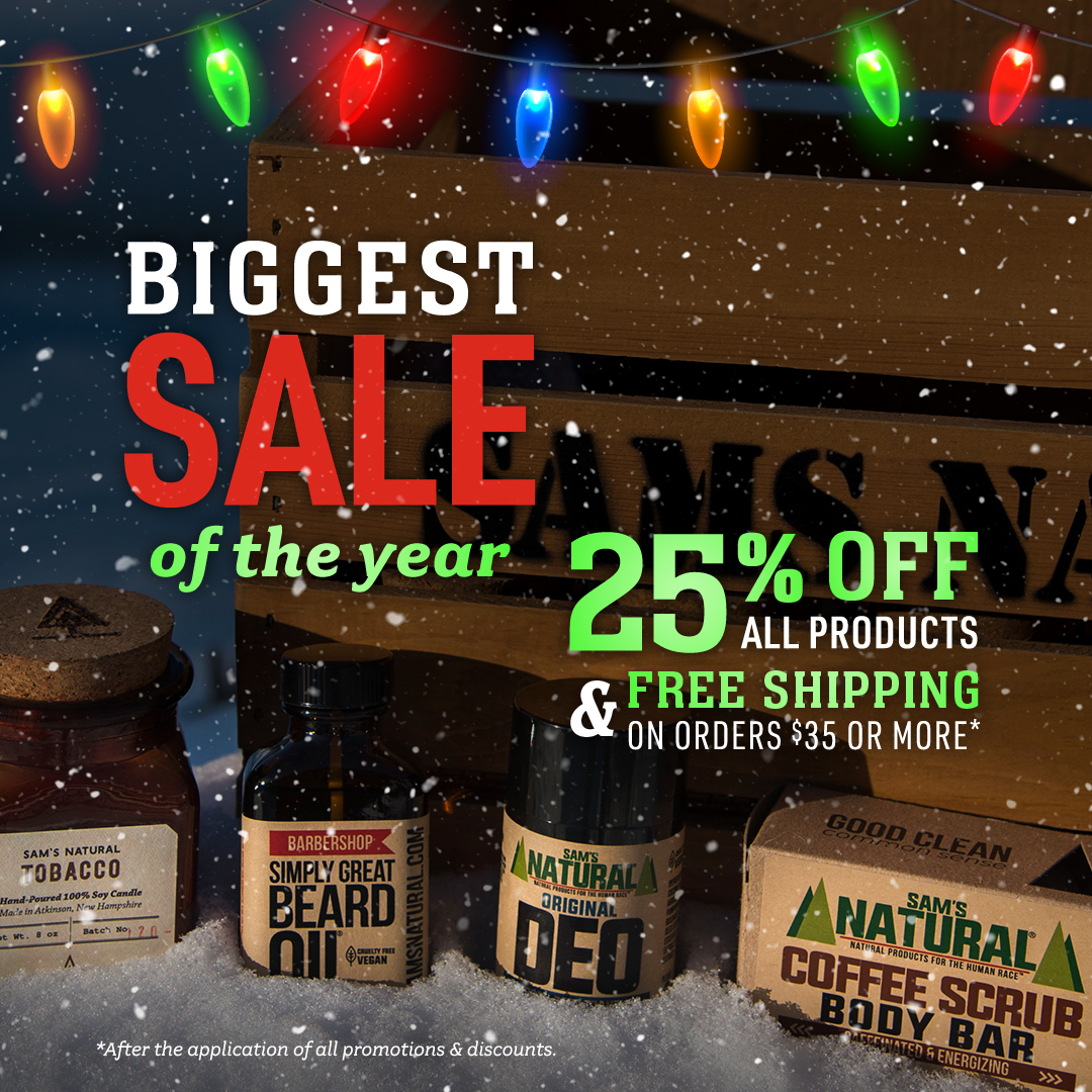 SamsNatural's tweet photo. It's here!
Sam's Biggest Sale of the Year! Stock up on gifts - and for yourself - with 25% off sitewide. 

Shop https://t.co/77tcjgwlNB https://t.co/cNHhYp7LoL