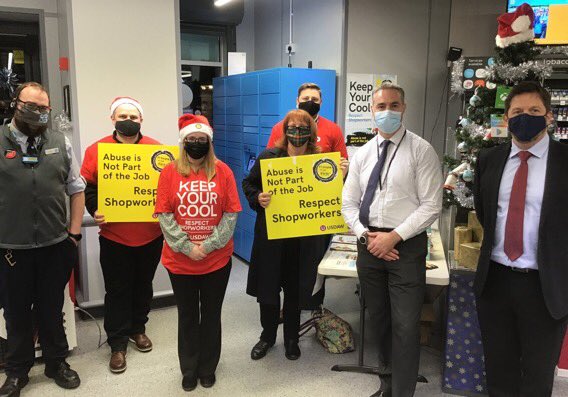 DeidreBrock's tweet photo. Thanks @roanirving &amp; colleagues,  @PoliceScotland and @UsdawUnion reps for today, good to see &amp; hear of all @coopuk is doing to help keep staff safer - retail workers deserve our respect &amp; appreciation, abuse of any sort is #NotPartOfTheJob! Ever! #Respect21 #Leith https://t.co/RY9tsCmZX5