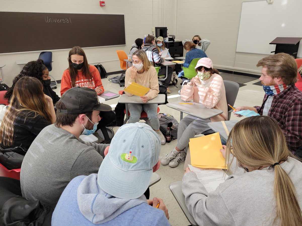celder96's tweet photo. It's one of my favorite days! 
#leadershipcomm #privilege #negotiation #negotiation #ethics #wkudeptofcomm #iampcal @WKUDeptofComm https://t.co/E1Zke4KRKn