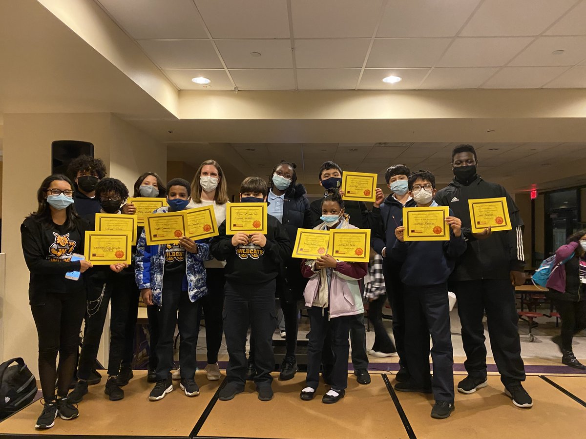 WashingtonSD89's tweet photo. Finishing the week Wildcat STRONG! Congratulations to our middle school mathematicians for WINNING 1st PLACE at the Proviso Math and Science Academy Math Competition!
#D89Community #D89Bilingual #WildcatsROAR

https://t.co/nRju6iyJD1 https://t.co/tZHMtUqNag