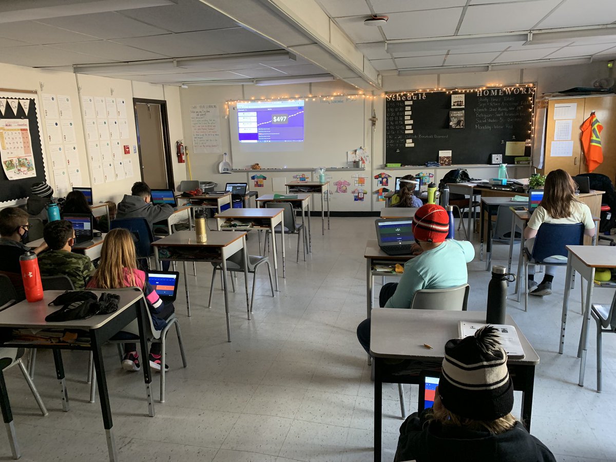 Started our Friday off practicing our math skills on Gimkit!