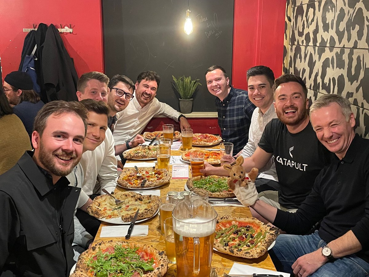RG_VidAnalysis's tweet photo. What a Crew! Thankful to be a part of the Catapult team & grateful for the week opportunity to re-energize our team in #London. Being a zoom team for of 3 years, no longer! awesome week of sharing experiences, learning & getting ready for #NextGen of Analysis! #imFocused are you? https://t.co/s9AczbRhrv
