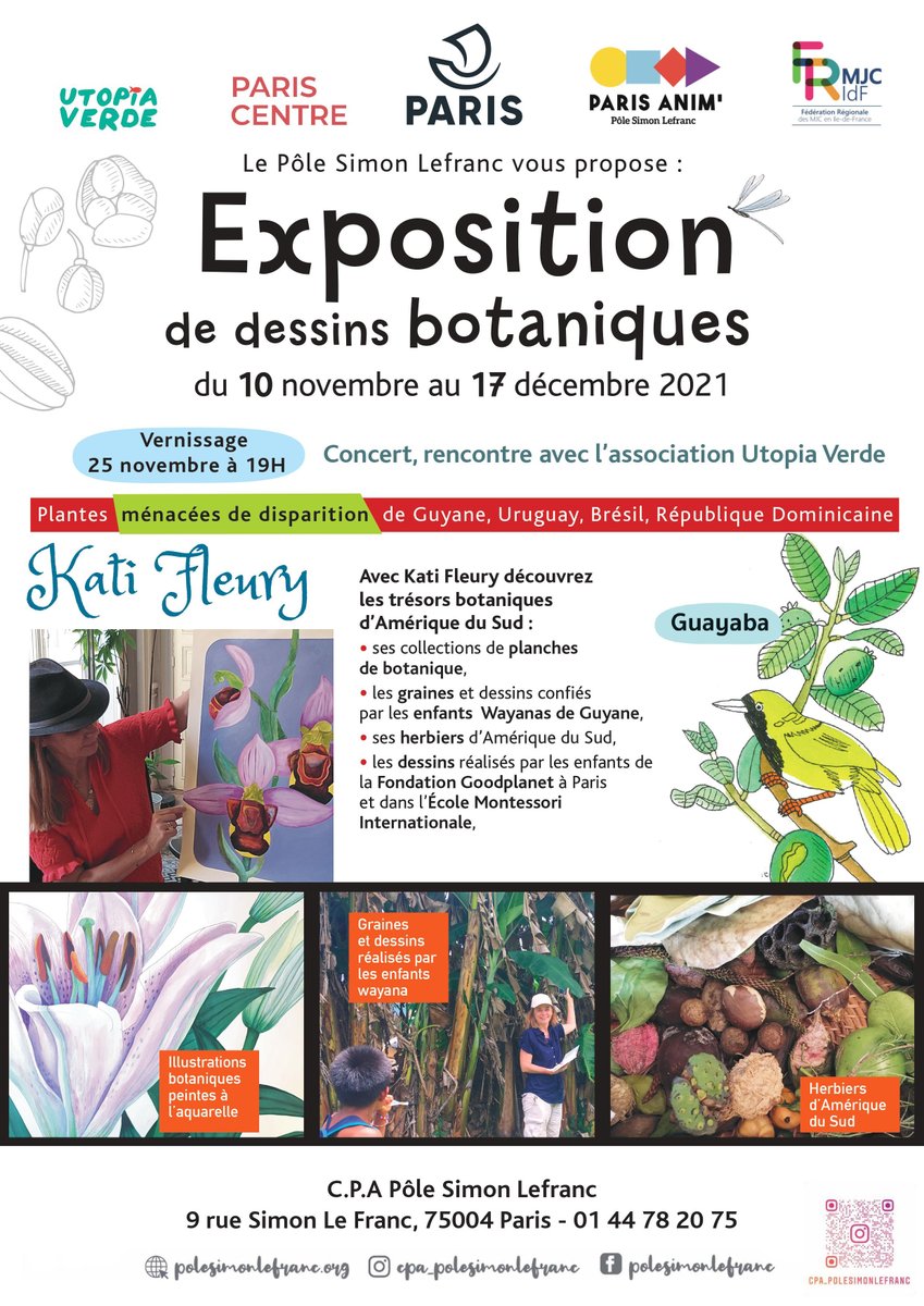 Vernissage de l'exposition de Kati Fleury ce jeudi dès 19h au Pôle Simon Le Franc. Nous vous attendons nombreux !