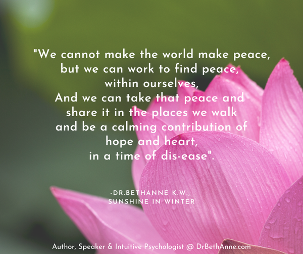 DrBethAnneKW's tweet photo. Spread peace to all you meet. 🧘‍♀️💚🙏
✨ 
.
.
✨
.
.
#DrBethAnneKW #SunshineInWinter #Peace #HSP #Empath #PersonalMastery https://t.co/ebriNJIQ02
