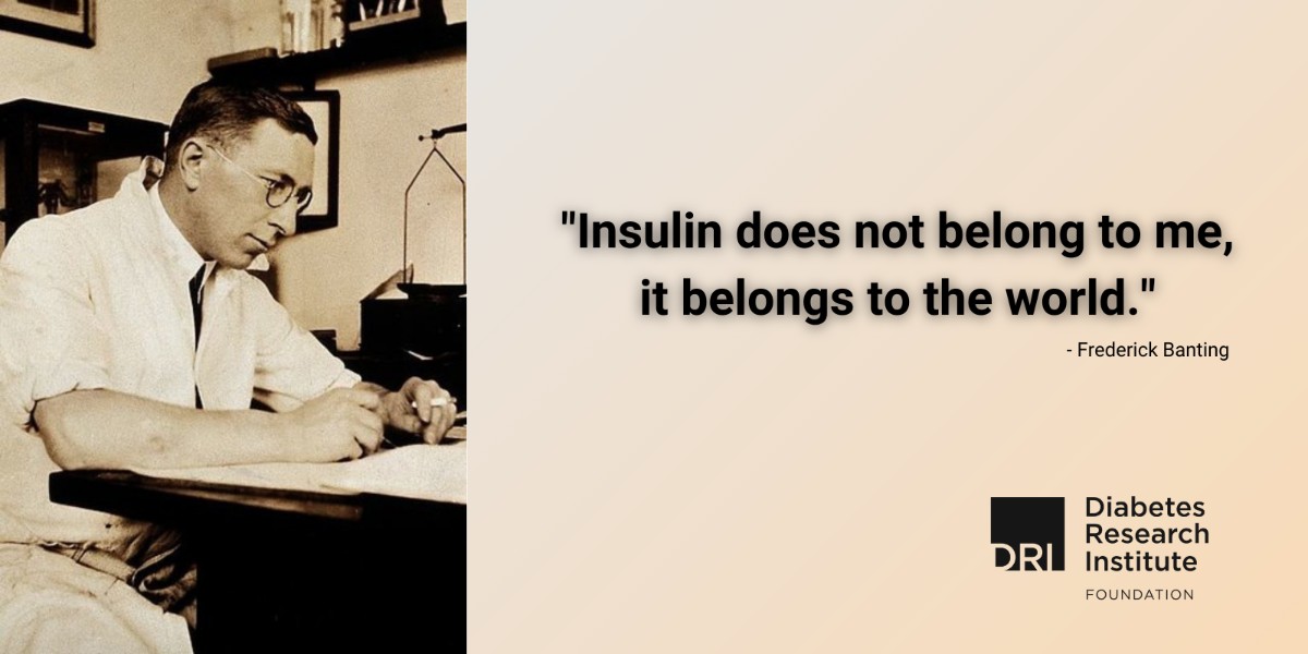Diabetes_DRI's tweet photo. Millions of patients with #T1D would not have lived long lives if it hadn't been for the discovery of insulin by Frederick Banting & Charles Best in 1921. This #DiabetesAwarenessMonth, join us in celebrating them as we work toward the next cornerstone of #CuringDiabetes. https://t.co/qWezJTuJp2