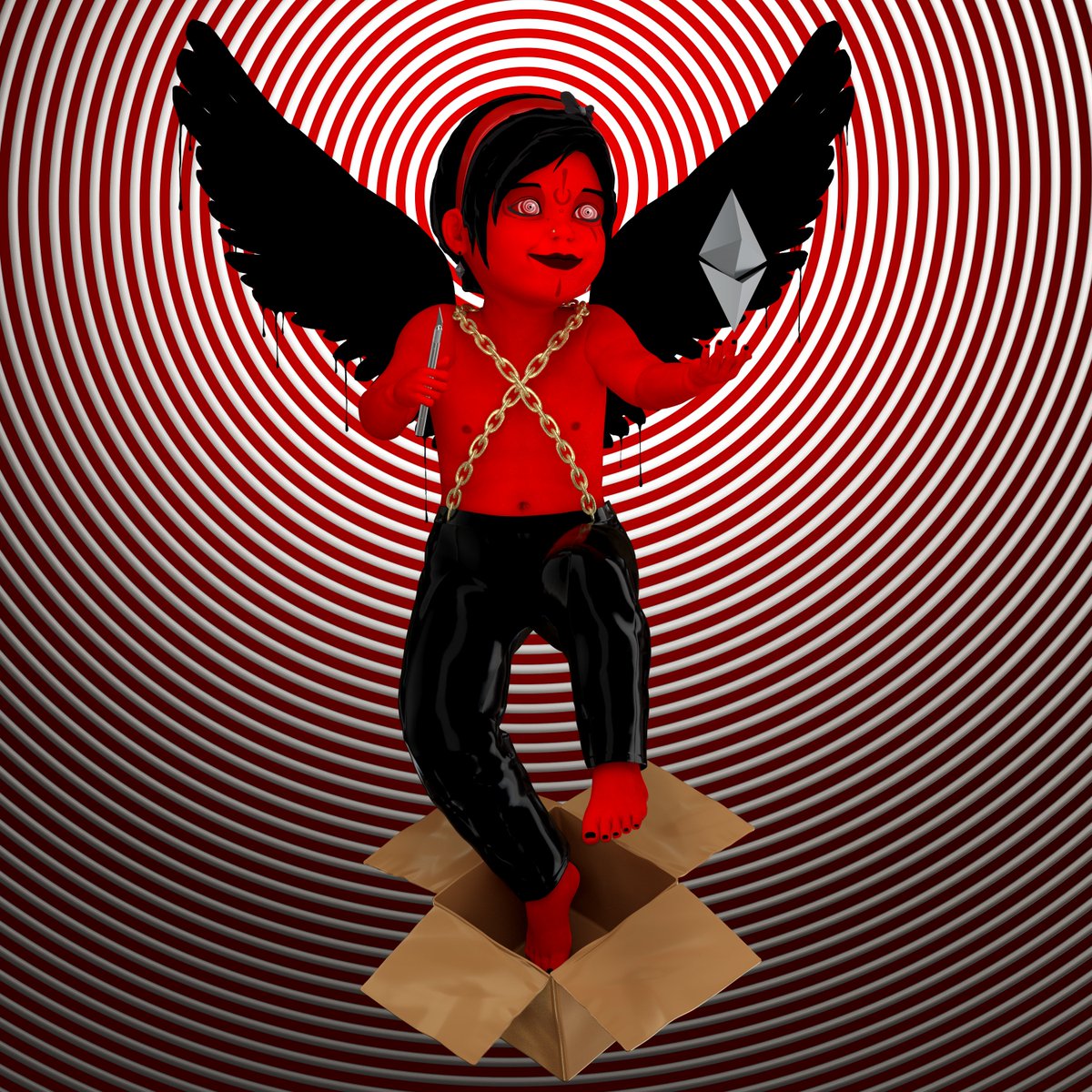 club_cherubim's tweet photo. Hey! @pranksy We made this honorary angel for you because of our love for what you do for the NFT and web3 space and how much you give back. Every month we'll be donating a portion of our royalties to a charity of the discord's votes, our "blessings" https://t.co/LSyB43Ikv5