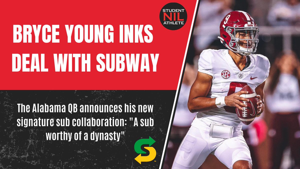 Alabama QB @_bryce_young announces his new signature sandwich with @SUBWAY.

The sandwich is loaded with steak, bacon, monterey cheddar cheese, and baja chipotle sauce. Customers can only purchase his signature sandwich online. 

#RefreshTheRivalry