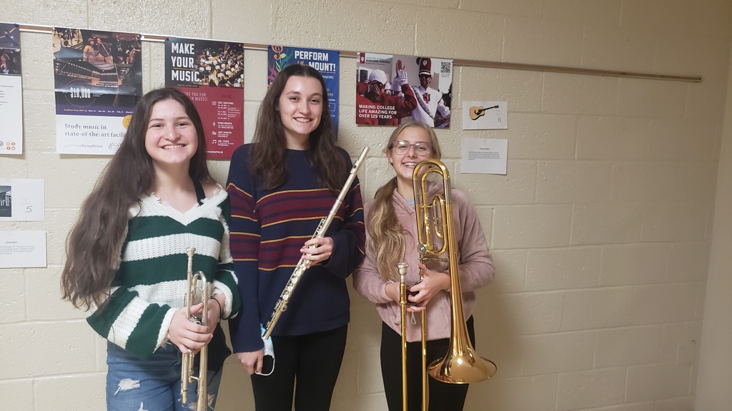 EricDouglas45's tweet photo. We would like to wish Maddie Etchison,  Mallory Engbrecht, and Kaitlyn Denney the best of luck as they will be participating in the All District Honor Band this weekend. https://t.co/e4rKfbXbtf