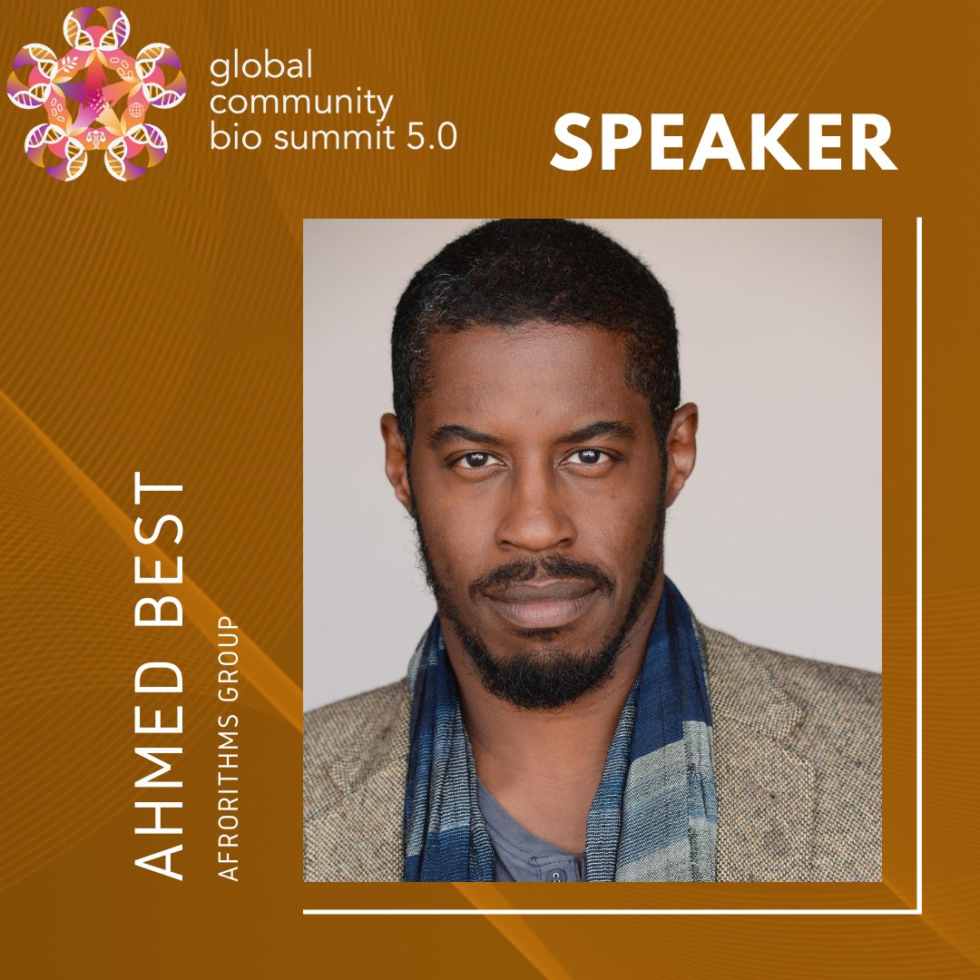 's tweet image. Friday evening at the Bio Summit we will be joined by actor, comedian, and musician Ahmed Best, most known for his work in the Star Wars franchise. You won't want to miss Ahmed share his visions for storytelling. and how to imagine alternate worlds built with deeply #CommunityBio