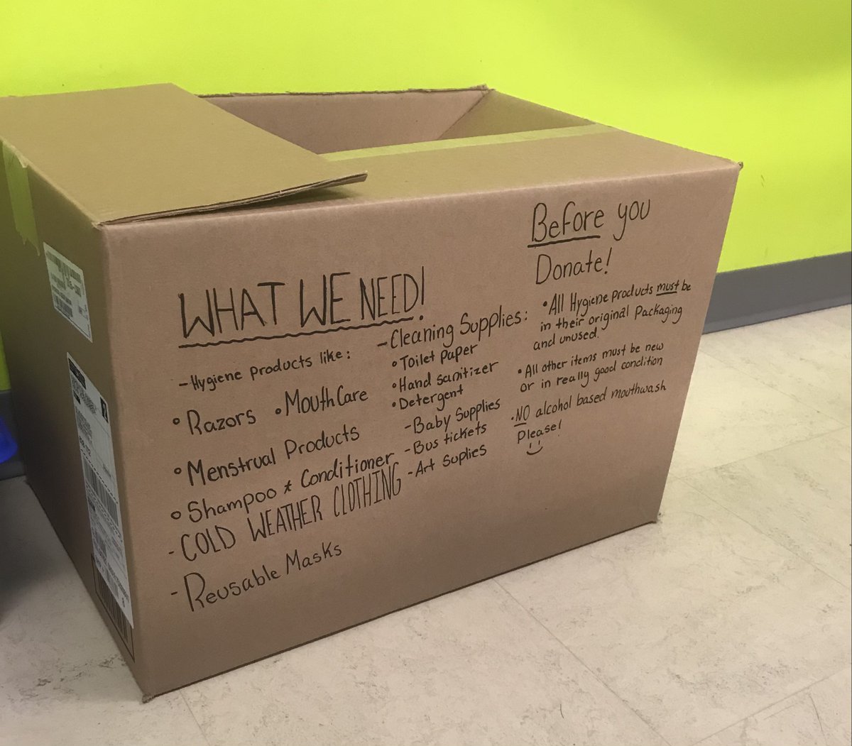Souls Harbour is building housing shelters for the homeless in the South Shore and they need our help!
3 boxes are placed around the school:
first floor: across from the cheetah spot
second floor: room 228
third floor: room 320
You can keep showing your support up until Dec. 15!