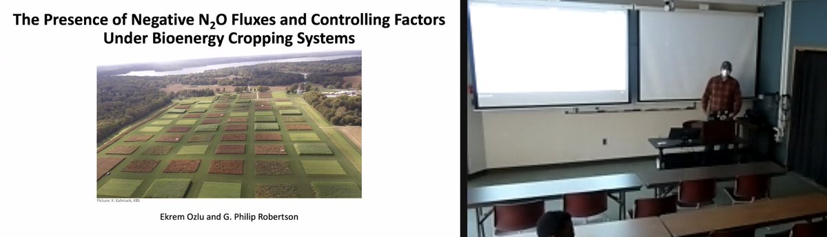 KBSLTER's tweet image. Congrats to @ekremozlu on a great @KelloggBioStn Brownbag Seminar today on negative nitrous oxide fluxes in bioenergy cropping systems, and the soil + environmental factors affecting them. Looking forward to the paper when it comes out!
#MSUKBS #KBSLTER #KBSscience @GLBioenergy