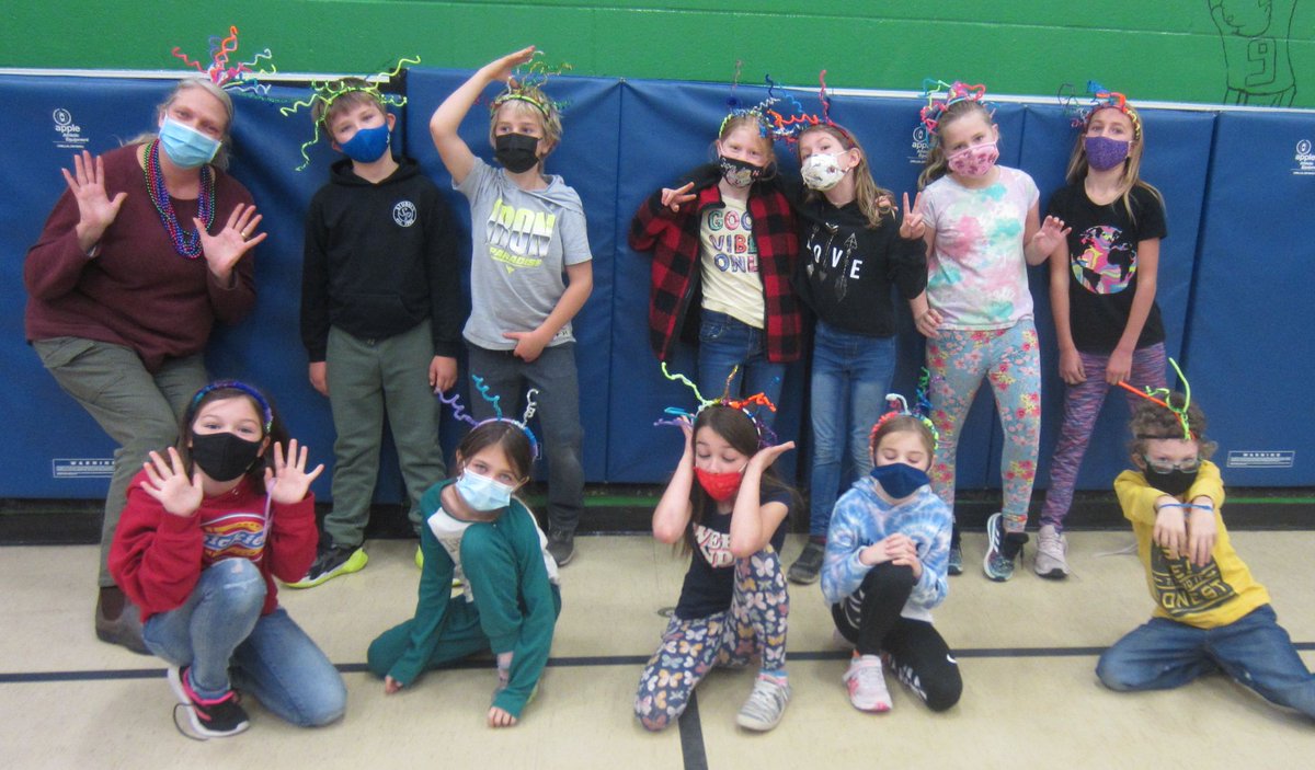 Mrs. Smithson's class made funky headbands for Tye Die &amp; Bright Colours Day!