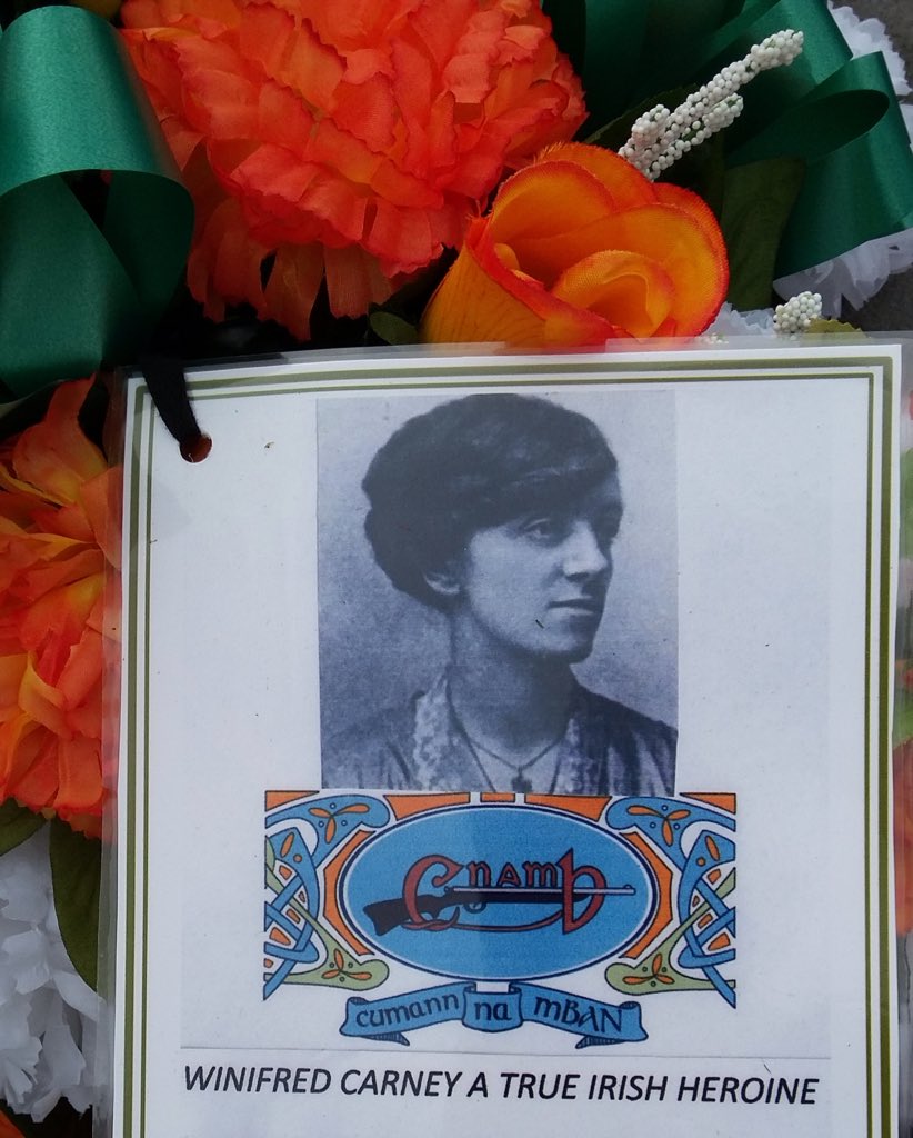 NGABelfast's tweet image. Óglach Winifred Carney. 4/12/1887 - 21/11/1943. A strong brave Irishwoman. GPO Garrison Easter 1916.
Buried in Milltown Cemetary Belfast. #timeforunity