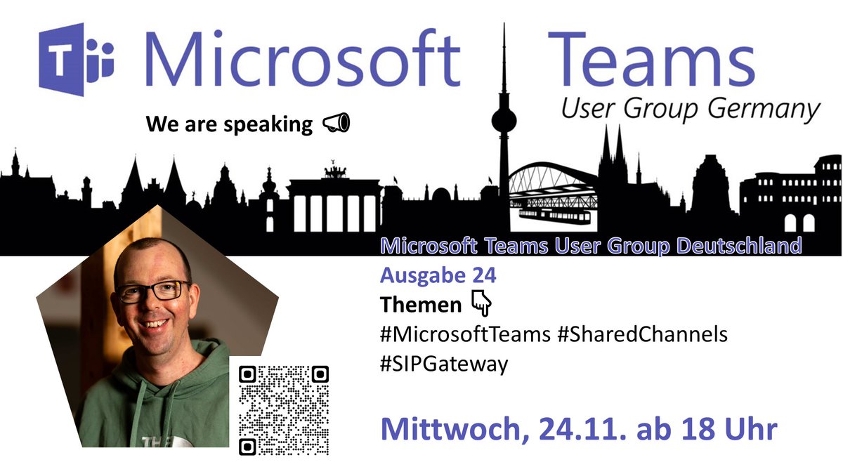 tpickhan's tweet image. Nächsten Mittwoch, 24.11., trifft sich die @TEAMSUG_DE. Diesmal mit einem Gast, über den ich mich sehr freue - @marcoscheel 🤗 In Ausgabe 24 werfen wir mit ihm u.a. einen ersten, frühen Blick auf #SharedChannels in #MicrosoftTeams. 
Jetzt anmelden 👉 ogy.de/q12g